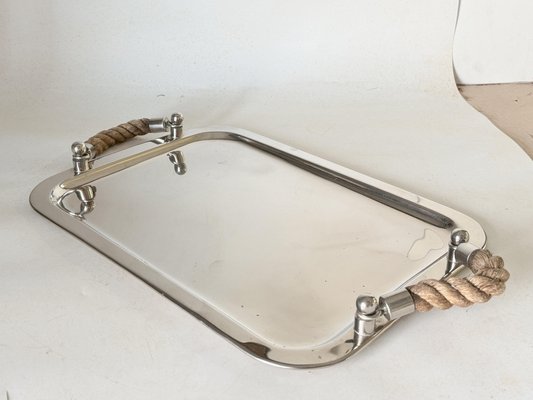 Yachting Serving Tray with Rope Handles, 1970-UR-1801511