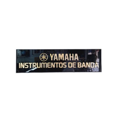 Yamaha Musical Instruments Product Sign in Black and Gold, 1980s-FRB-1766030