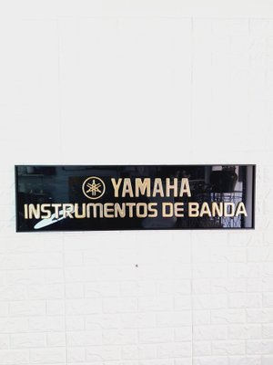 Yamaha Musical Instruments Product Sign in Black and Gold, 1980s-FRB-1766030