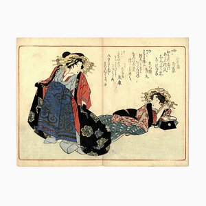 Yanagawa Shigenobu, A Myriad of Kyoka Poems, Woodcut Print, 1830s-ZCI-1781913