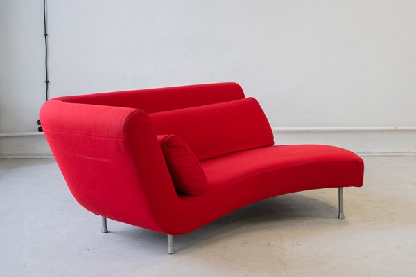 Yang Modular Sofa in Red Kvadrat Divina Fabric from Ligne Roset, 2006, Set of 4-IXA-1787074