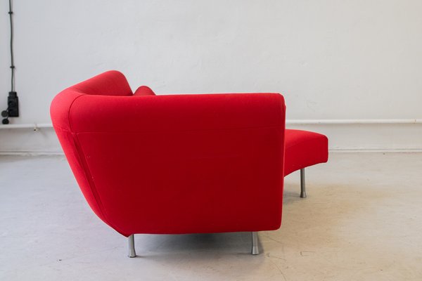 Yang Modular Sofa in Red Kvadrat Divina Fabric from Ligne Roset, 2006, Set of 4-IXA-1787074