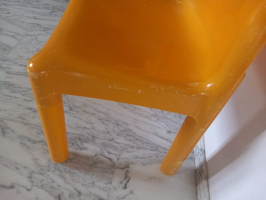 Yellow 4865 Chairs by Carlo Bartoli for Kartell, 1970s, Set of 2-EBW-2031347