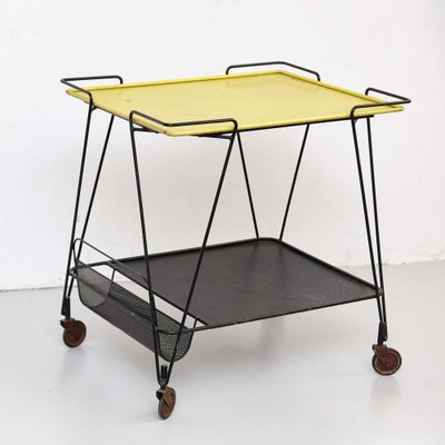 Yellow and Black Trolley attributed to Mathieu Matégot, 1950s-WM-1392919