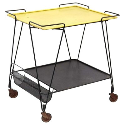 Yellow and Black Trolley attributed to Mathieu Matégot, 1950s-WM-1392919