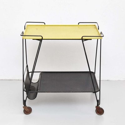 Yellow and Black Trolley attributed to Mathieu Matégot, 1950s-WM-1392919