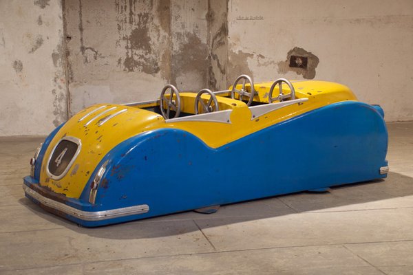 Yellow and Blue Merry-Go-Round Car, 1952-LA-1783442