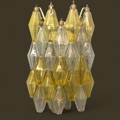 Yellow and Clear Poliedri Sconces by Carlo Scarpa for Venini, 1980s-MBH-1812235