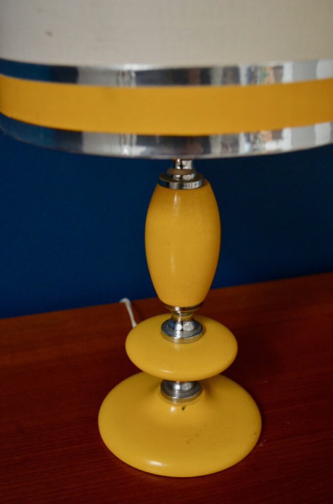 Yellow and Silver Space Lamp, 1970s