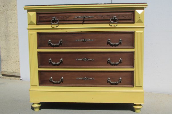 Yellow and Walnut Dresser, 1900s-RDN-976384