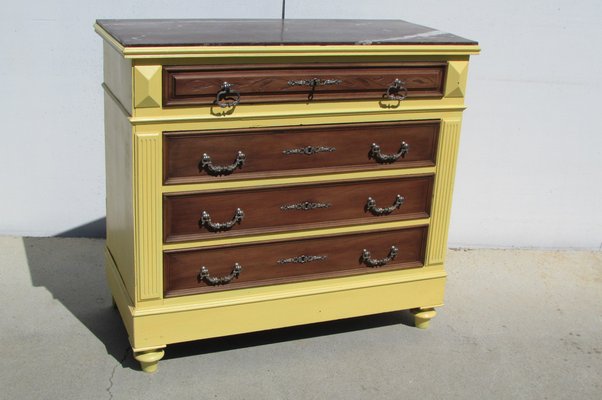 Yellow and Walnut Dresser, 1900s-RDN-976384