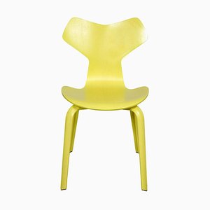 Yellow Ash Grand Prix Chair by Arne Jacobsen for Fritz Hansen, 1950s-MTD-1400522