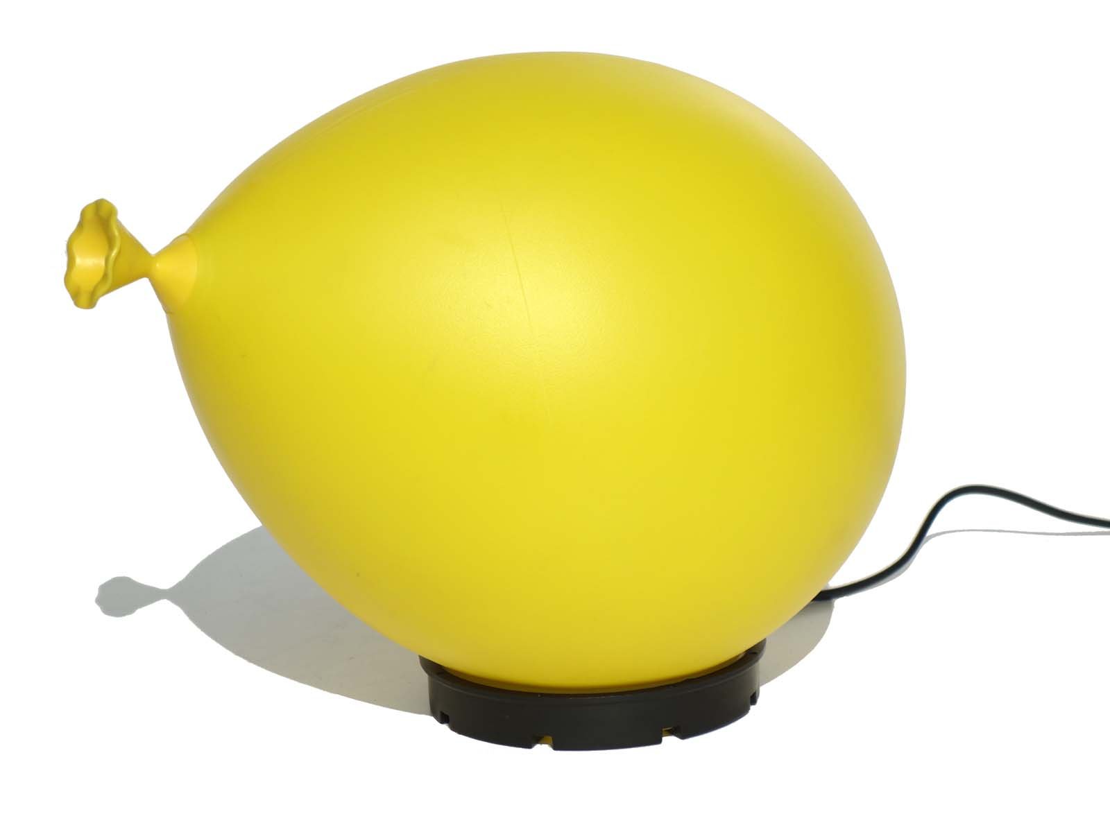 Yellow Baloon Table Lamp by Yves Christin for Bilumen, 1984