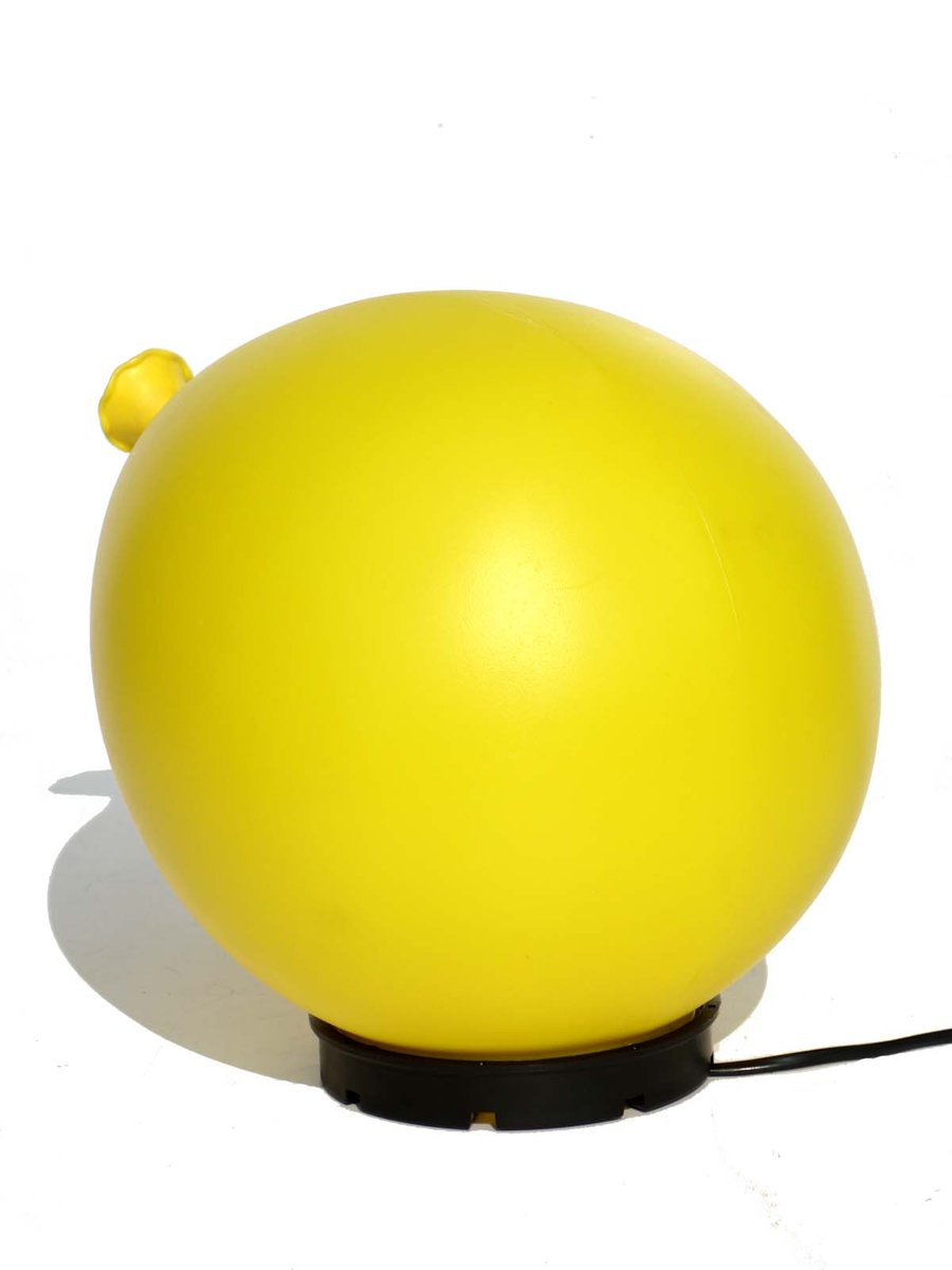 Yellow Baloon Table Lamp by Yves Christin for Bilumen, 1984