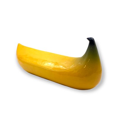 Yellow Ceramic Banana Sculpture from Zanolli Nove Italy, 1970s-TXN-1420575