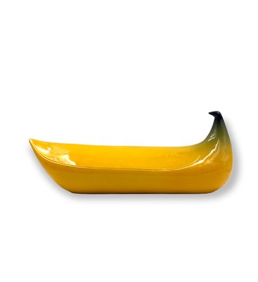 Yellow Ceramic Banana Sculpture from Zanolli Nove Italy, 1970s-TXN-1420575