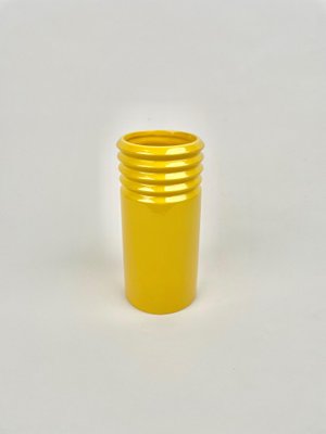 Yellow Ceramic Cylindric Vase from Il Picchio, Italy, 1960s-LYQ-1171420