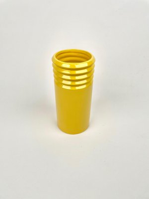 Yellow Ceramic Cylindric Vase from Il Picchio, Italy, 1960s-LYQ-1171420