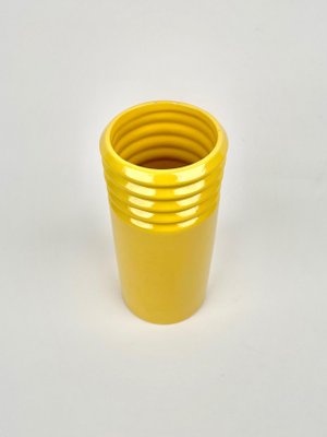 Yellow Ceramic Cylindric Vase from Il Picchio, Italy, 1960s-LYQ-1171420