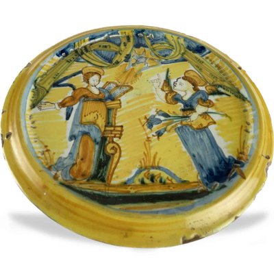 Yellow Decorated Majolica Stand-TBU-2038047