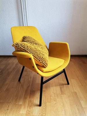 Yellow Easy Chair in the Style of Alvin Lustig, 1960s-NKJ-1427336