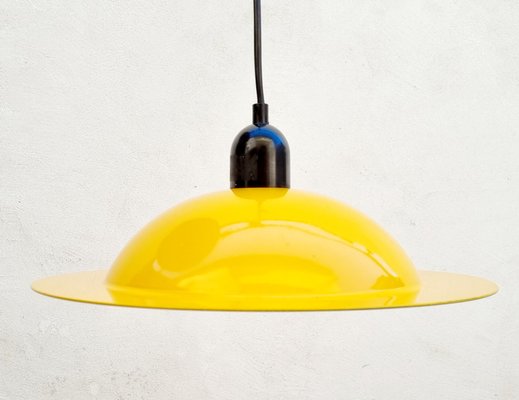 Yellow Enamel Lampiatta Pendant Lamps by Jonathan De Pas & Donato Durbino from Stilnovo, 1960s, Set of 2-PUG-1338355