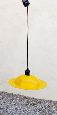 Yellow Enamel Lampiatta Pendant Lamps by Jonathan De Pas & Donato Durbino from Stilnovo, 1960s, Set of 2-PUG-1338355