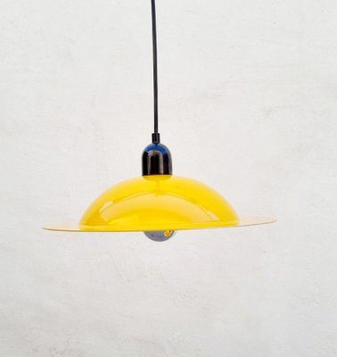 Yellow Enamel Lampiatta Pendant Lamps by Jonathan De Pas & Donato Durbino from Stilnovo, 1960s, Set of 2-PUG-1338355