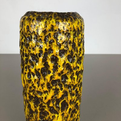 Yellow Fat Lava Multi-Color Vase from Scheurich Wgp, 1970s-QZ-1130161