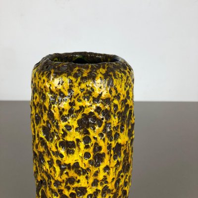 Yellow Fat Lava Multi-Color Vase from Scheurich Wgp, 1970s-QZ-1130161