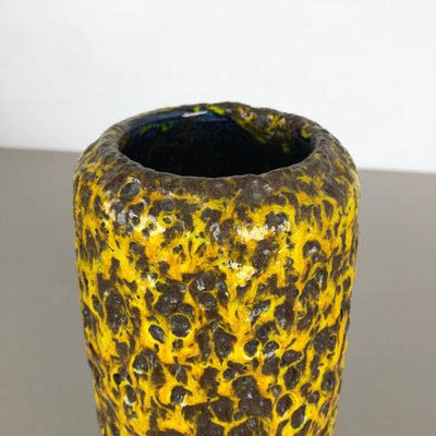 Yellow Fat Lava Multi-Color Vase from Scheurich Wgp, 1970s-QZ-1130161