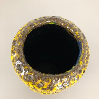 Yellow Fat Lava Multi-Color Vase from Scheurich Wgp, 1970s-QZ-1130161