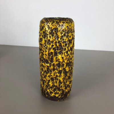 Yellow Fat Lava Multi-Color Vase from Scheurich Wgp, 1970s-QZ-1130161