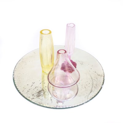 Yellow Frosted Glass Vase-FSD-1118424