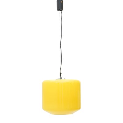 Yellow Glass Pendant Light, 1960s-EZ-1765091