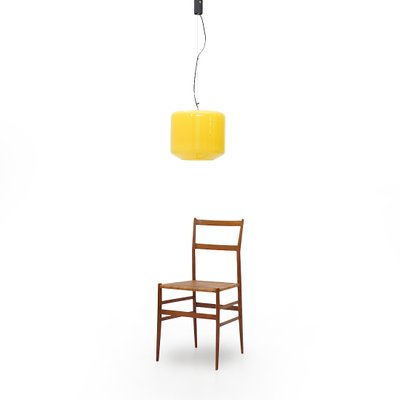 Yellow Glass Pendant Light, 1960s-EZ-1765091