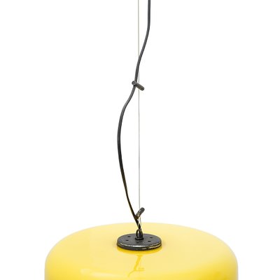 Yellow Glass Pendant Light, 1960s-EZ-1765091