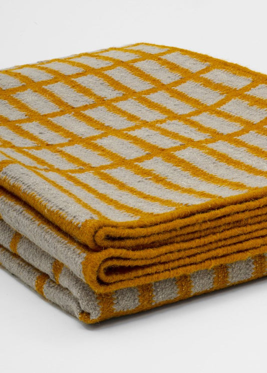 Yellow Grid Kilim by Paolo Giordano for I-and-I Collection