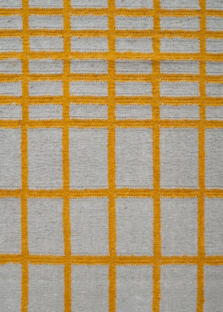 Yellow Grid Kilim by Paolo Giordano for I-and-I Collection