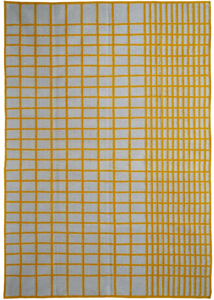 Yellow Grid Kilim by Paolo Giordano for I-and-I Collection