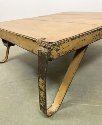 Yellow Industrial Coffee Table Cart, 1960s-CGF-1233923