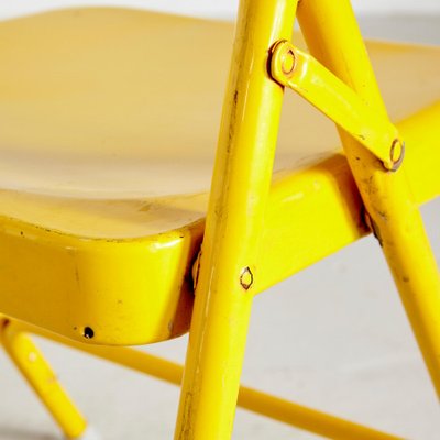 Yellow Iron Foldable Chair-CI-878526