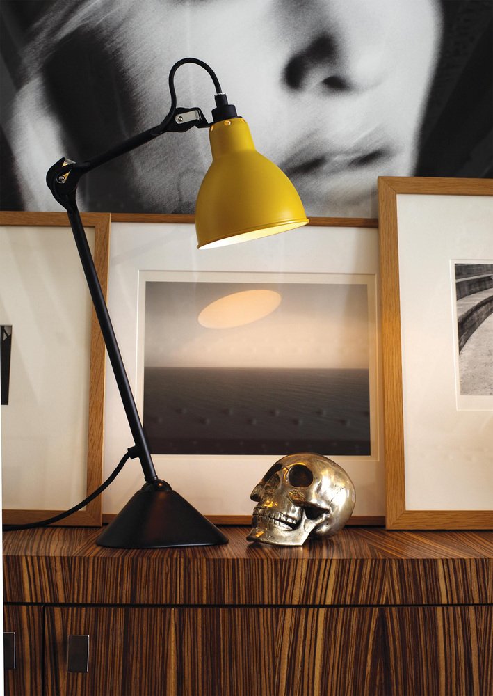 Yellow Lampe Gras N° 205 Table Lamp by Bernard-Albin Gras