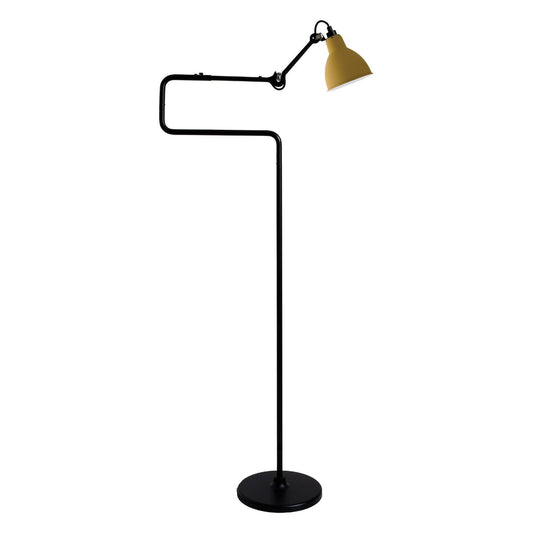 Yellow Lampe Gras N° 411 Floor Lamp by Bernard-Albin Gras