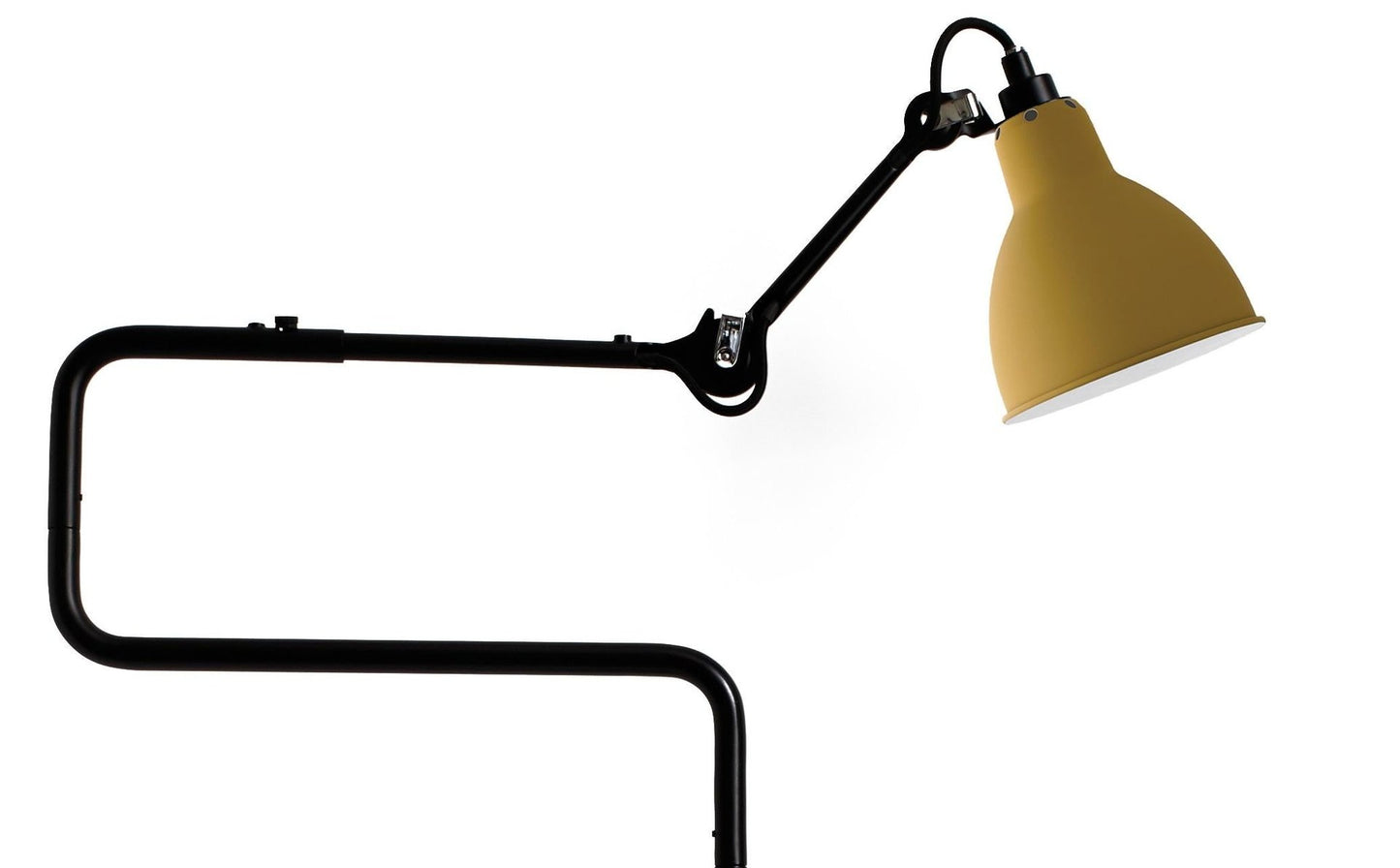 Yellow Lampe Gras N° 411 Floor Lamp by Bernard-Albin Gras