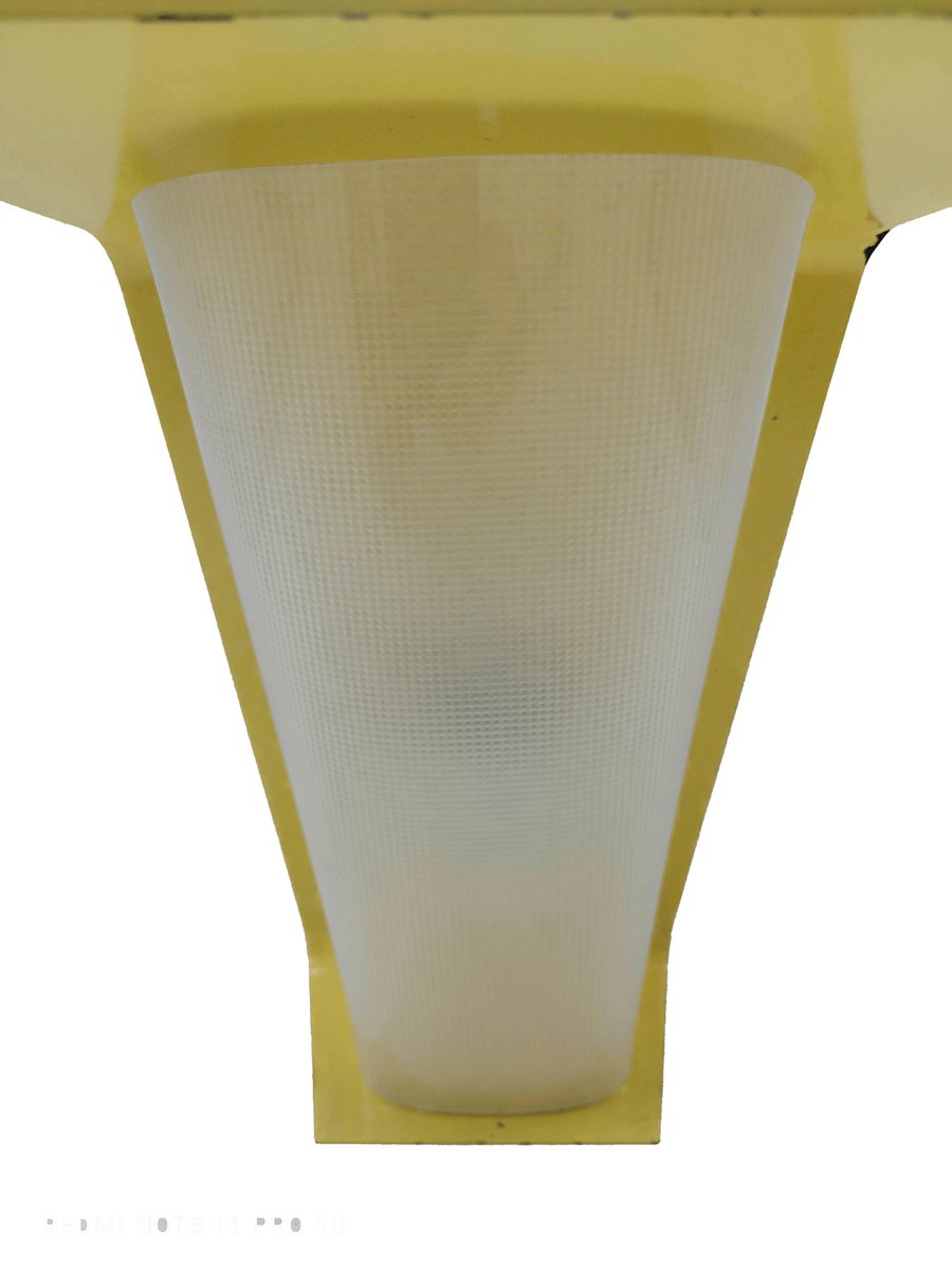 Yellow Metal and Acrylic Glass Wall Lamp from Bag Turgi, Italy, 1950s