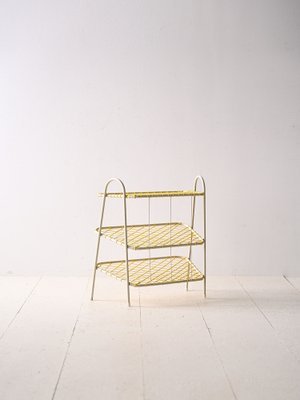 Yellow Metal Magazine Rack, 1960s-QWP-1782851