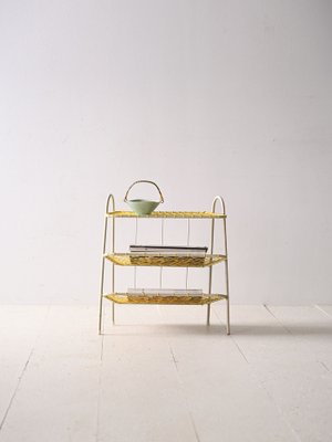 Yellow Metal Magazine Rack, 1960s-QWP-1782851