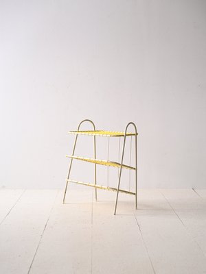 Yellow Metal Magazine Rack, 1960s-QWP-1782851