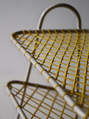 Yellow Metal Magazine Rack, 1960s-QWP-1782851